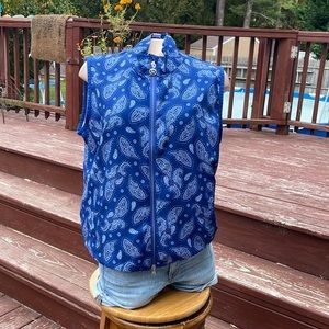 Daily Sports Sweden Golf Zippered  Wind Vest NWT's Retail $140 - Paisley- Sz Med